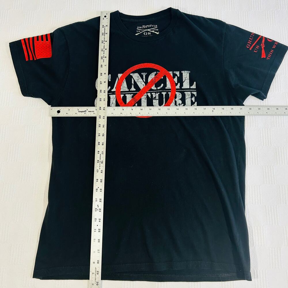 Grunt Style Womens XL Shirt No Cancel Culture Black 100% Cotton - Picture 6 of 8